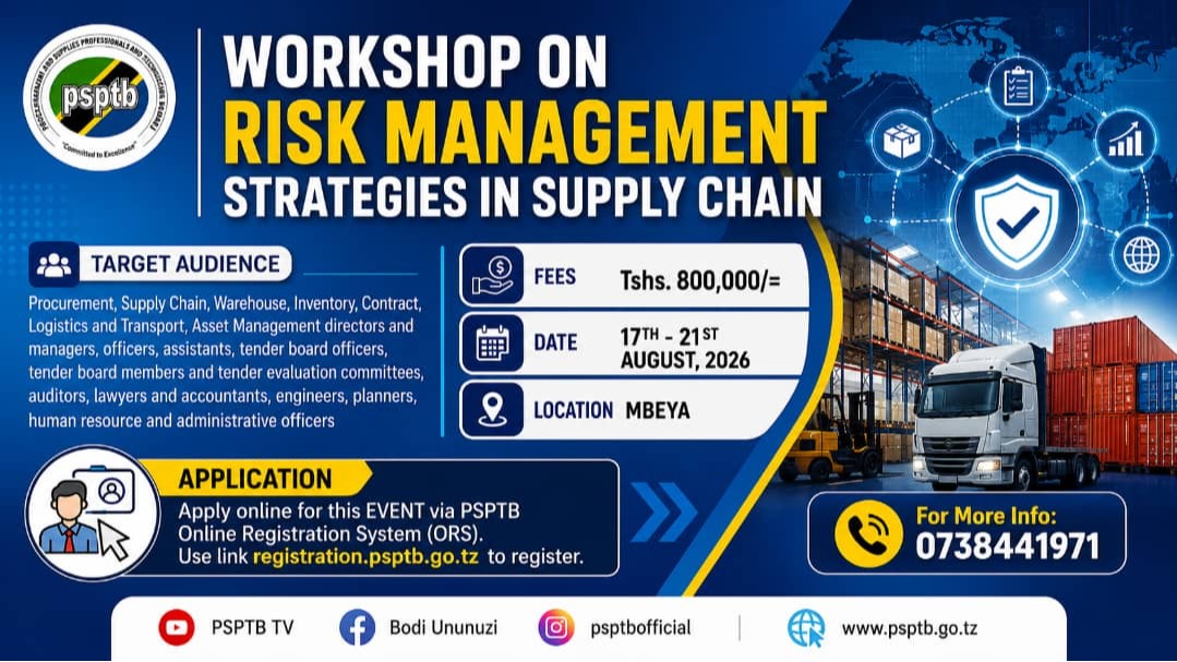 WORKSHOP ON RISK MANAGEMENT STRATEGIES IN SUPPLY CHAIN