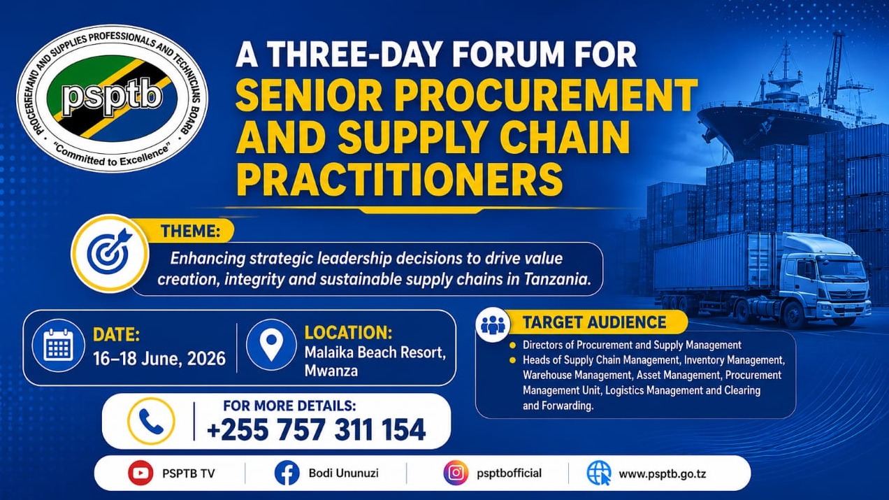 A THREE-DAY FORUM FOR SENIOUR PROCUREMENT AND SUPPLY CHAIN PRACTITIONERS
