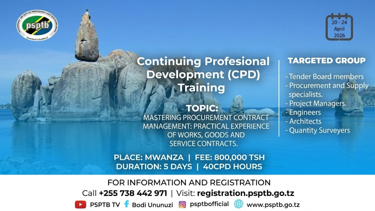 WORKSHOP ON MASTERING PROCUREMENT CONTRACT MANAGEMENT: PRACTICAL EXPERIENCE OF WORKS, GOODS AND SERVICE CONTRACTS.