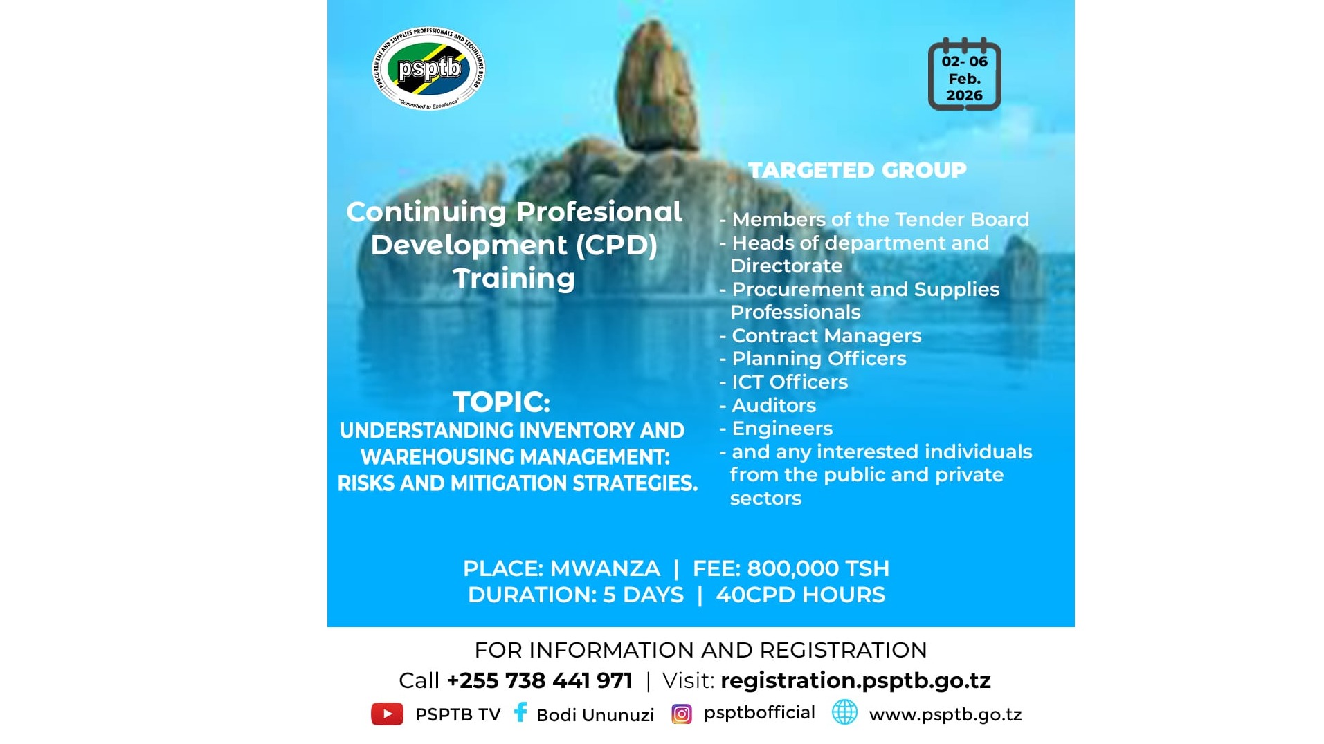 WORKSHOP ON UNDERSTANDING INVENTORY AND WAREHOUSING MANAGEMENT: RISKS AND MITIGATION STRATEGIES.