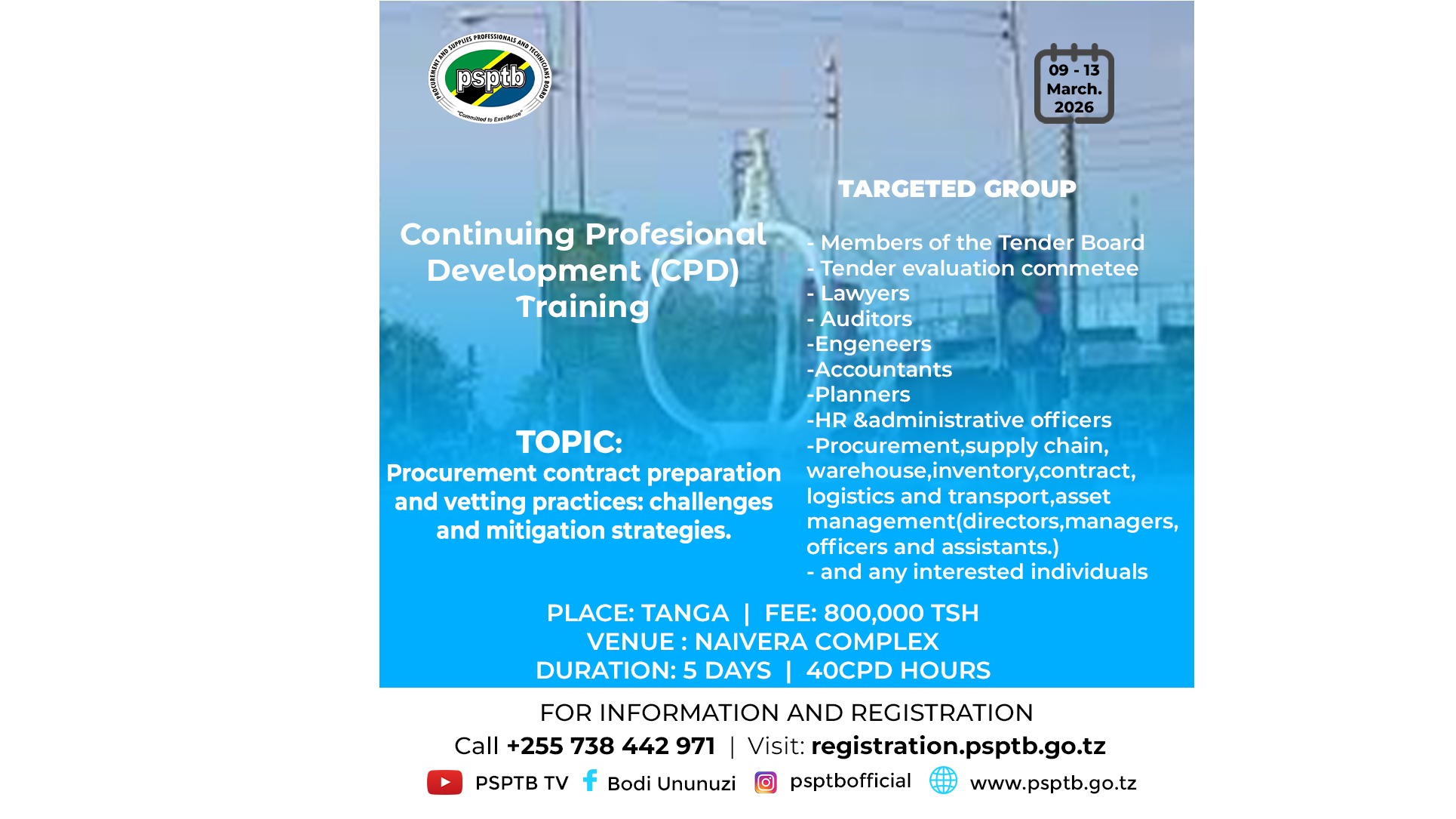 WORKSHOP ON E-SUPPLY CHAIN APPLICATION IN PRACTICE: CASE OF PROCUREMENT AND INVENTORY MANAGEMENT SYSTEMS IN TANZANIA