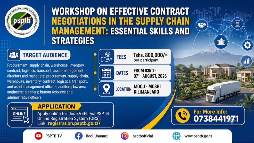 WORKSHOP ON EFFECTIVE CONTRACT NEGOTIATIONS IN THE SUPPLY CHAIN MANAGEMENT: ESSENTIAL SKILLS AND STRATEGIES